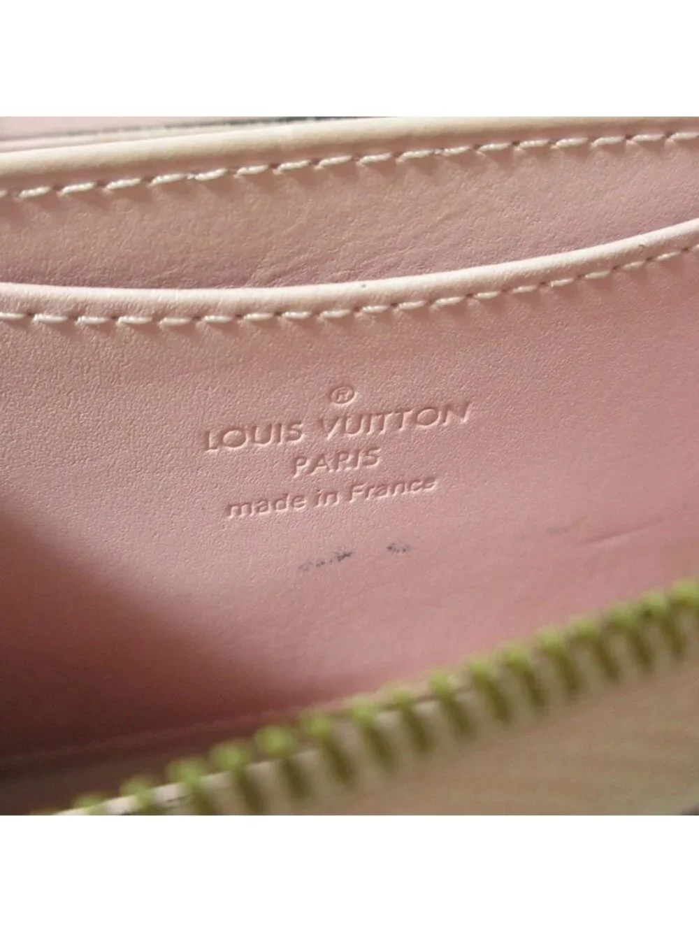 Louis Vuitton Monogram Vernis Zippy Coin Purse Wallet Beige